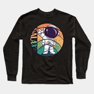 Cute astronaut in galaxy Long Sleeve T-Shirt